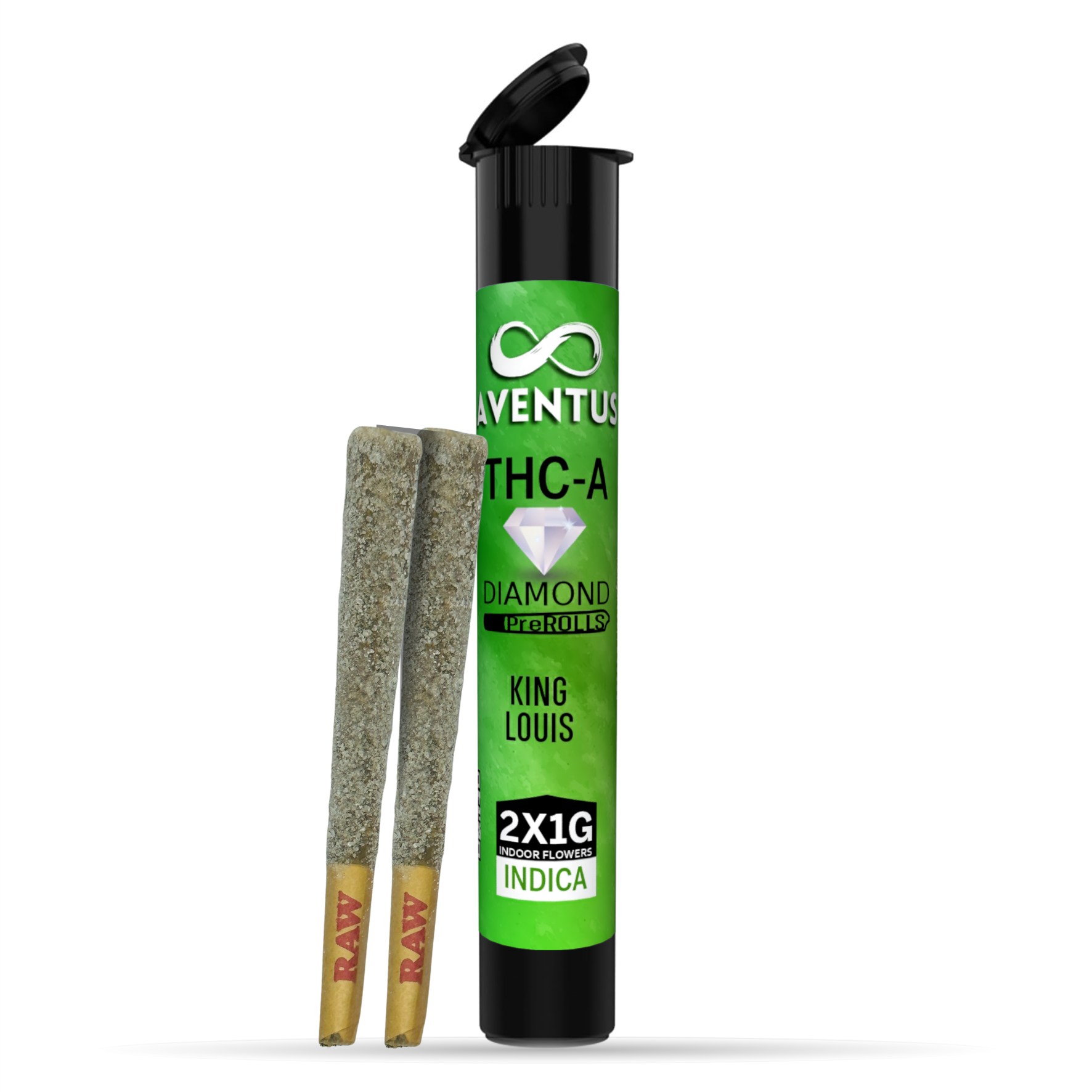 Aventus8 Thc-a pre-rolls with Thc-p diamonds – King Louis (2x1g | Indica)