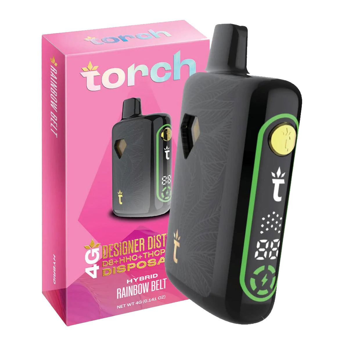 Torch 4g Designer Distillate Vape - Rainbow Belt - Hybrid