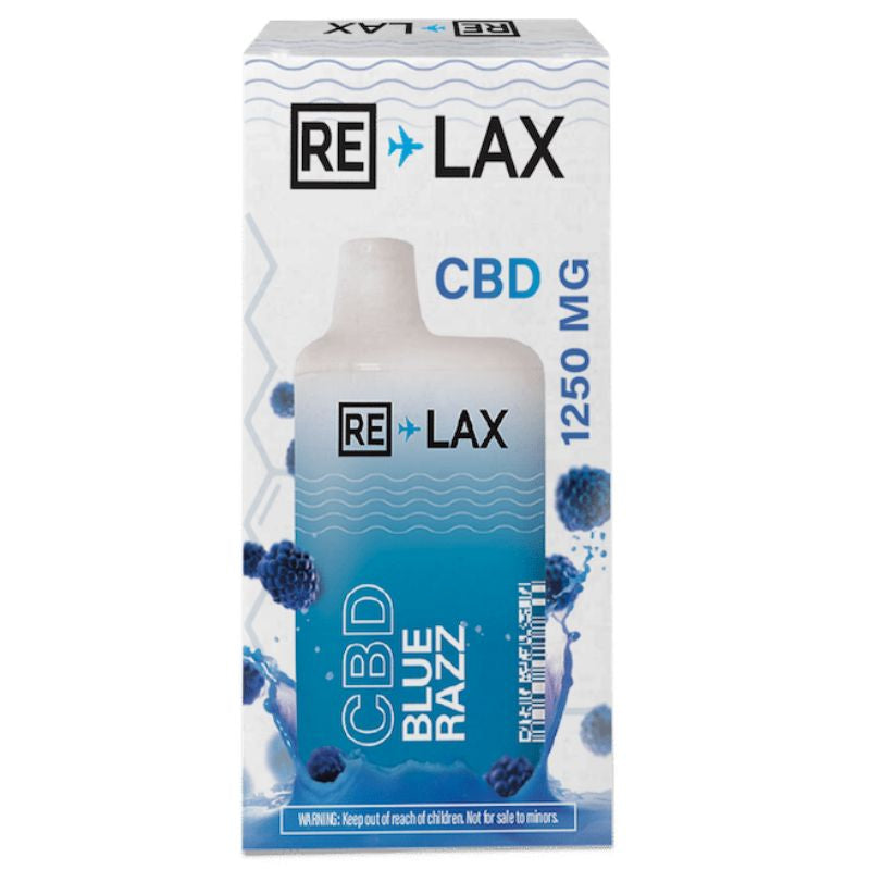 RE-LAX CBD Vape Pen 1250mg Disposable 5000 Puffs - Blue Razz