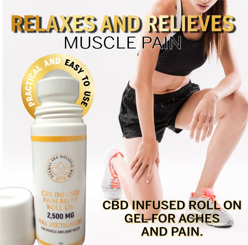 CBD INFUSED ROLL ON GEL FOR ACHES AND PAIN 2500mg FAST ACTING LONG LASTING