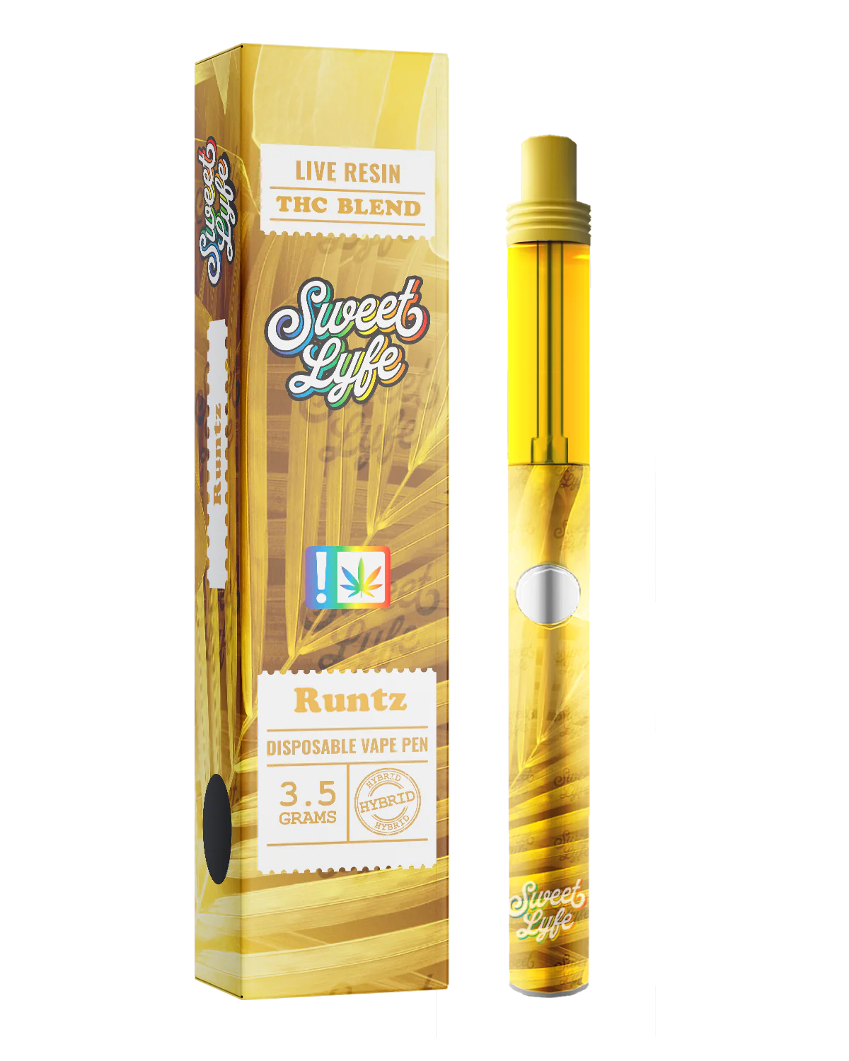Disposable Vape Pen 3.5 Grams Infused with Live Resin THC Blend - Runt Disposable Vape Pen 3.5 Grams Infused with Live Resin THC Blend - Runt