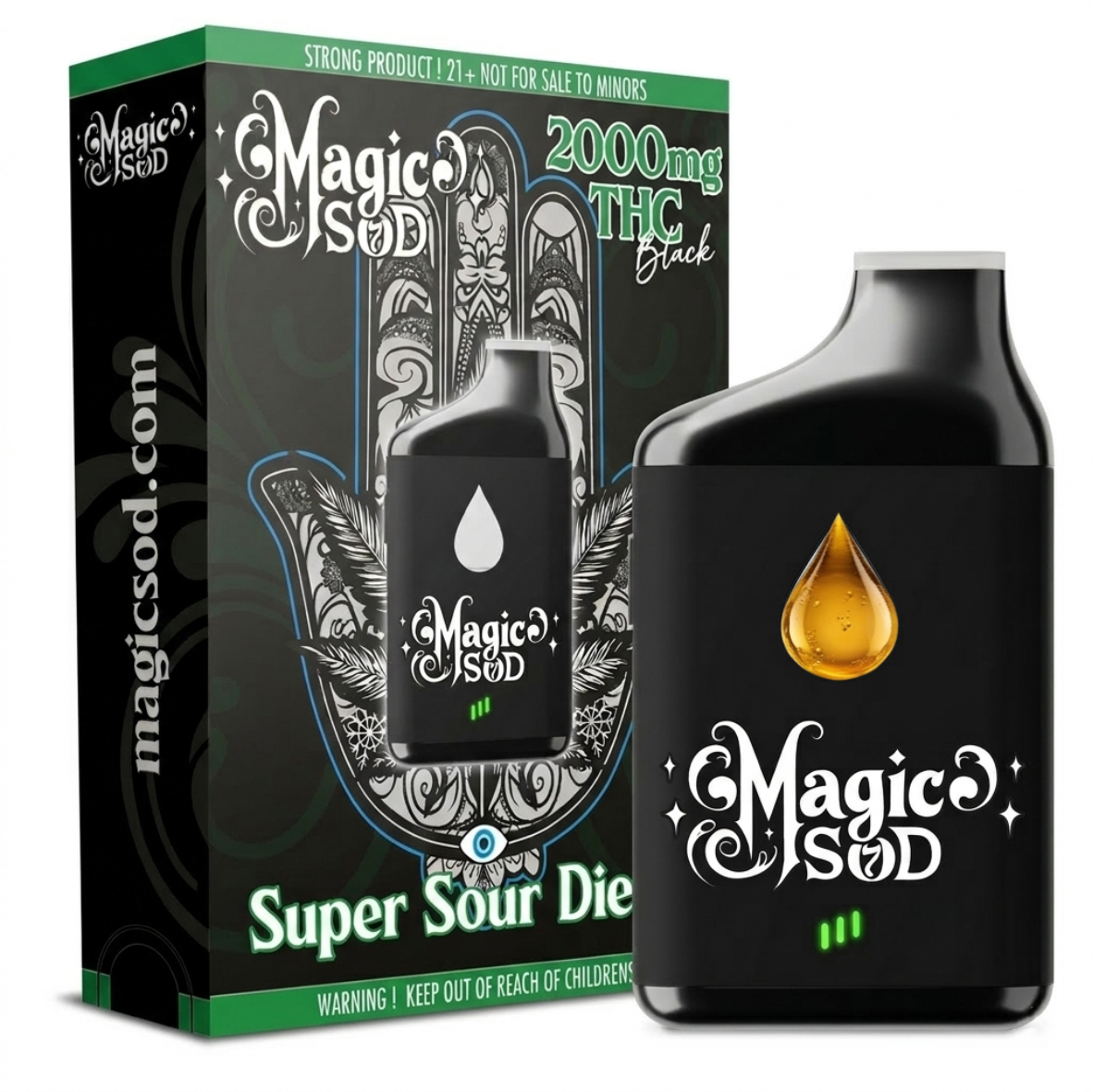 MAGICSOD Super Sour Diesel 2000mg THC Blend Disposable Vape
