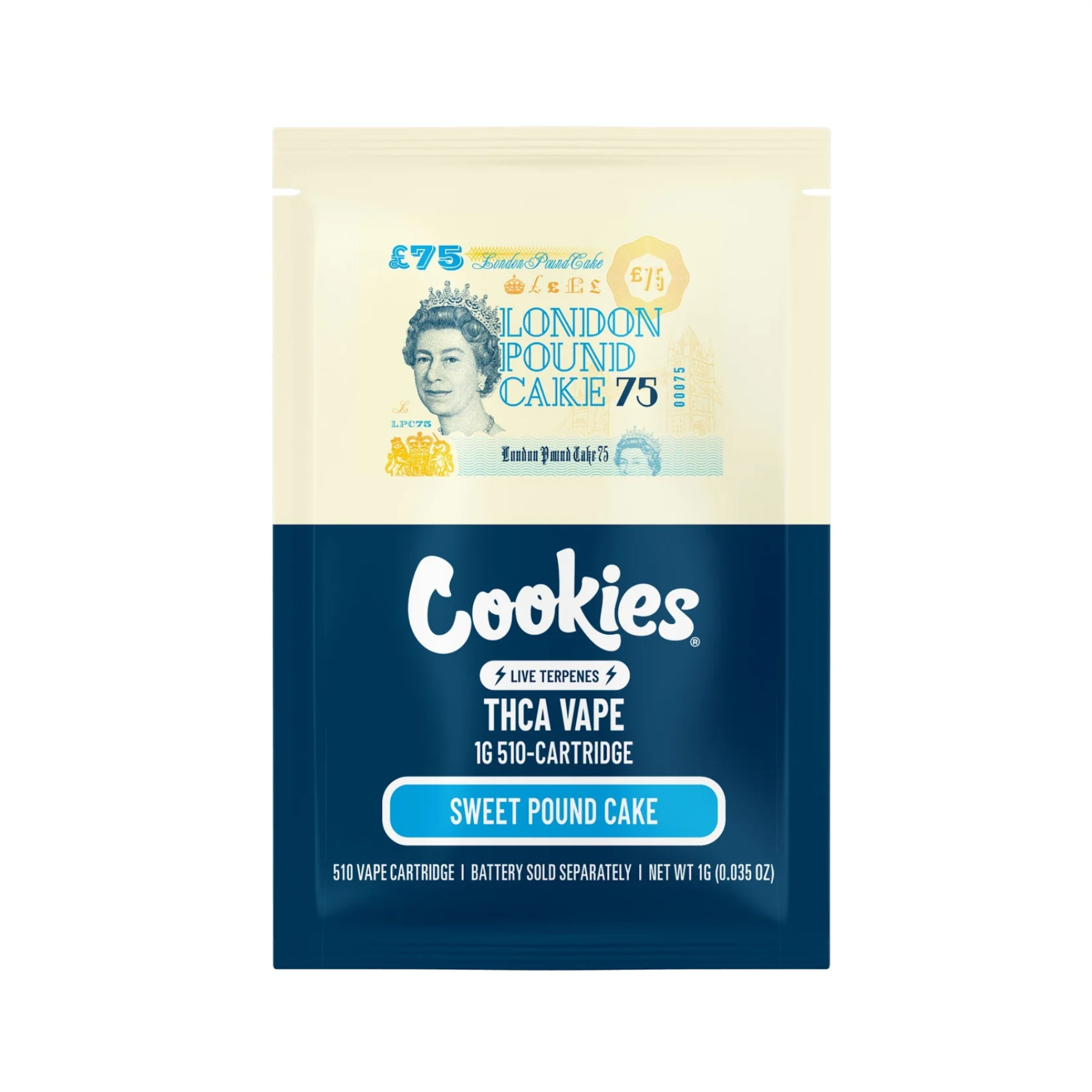 COOKIES LONDON POUND CAKE THC-A CARTRIDGE