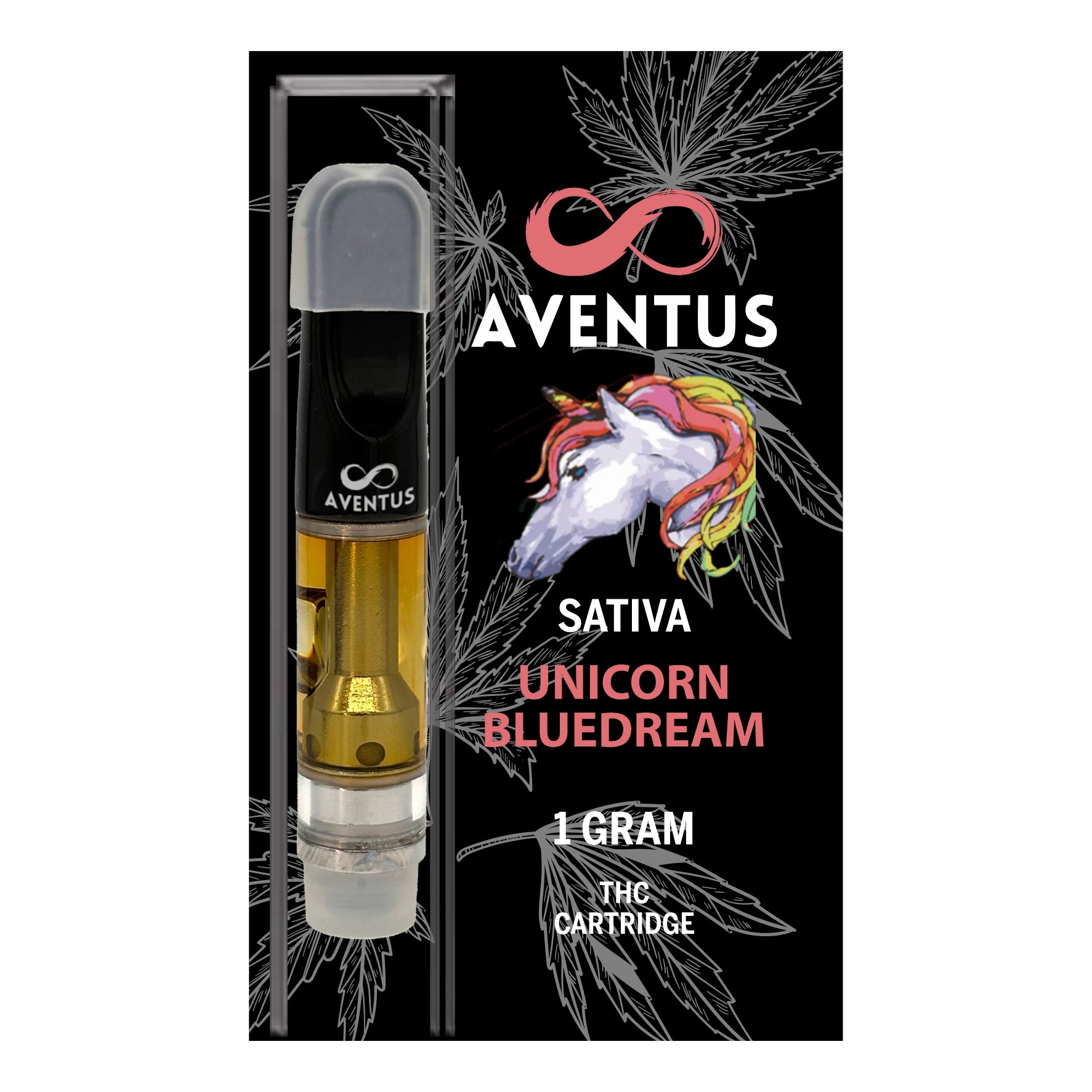 THC UNICORN BLUEDREAM Full Spectrum 510 Thread Vape Cartridge 1000mg 1 gram