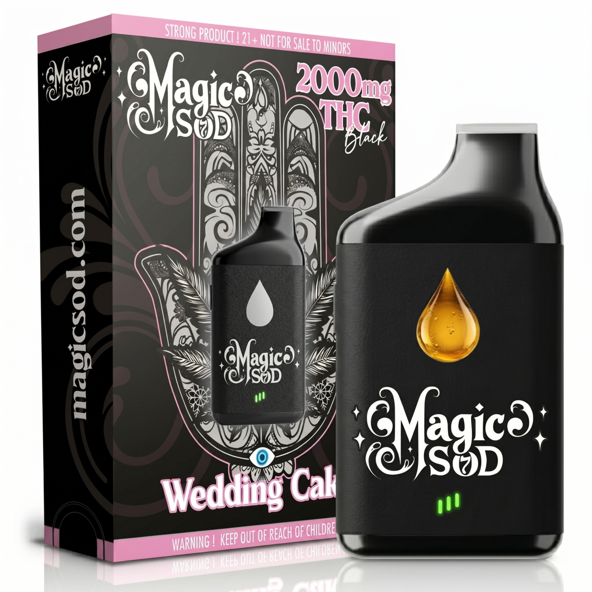MAGICSOD Wedding Cake 2000mg THC Blend Disposable Vape - Indica