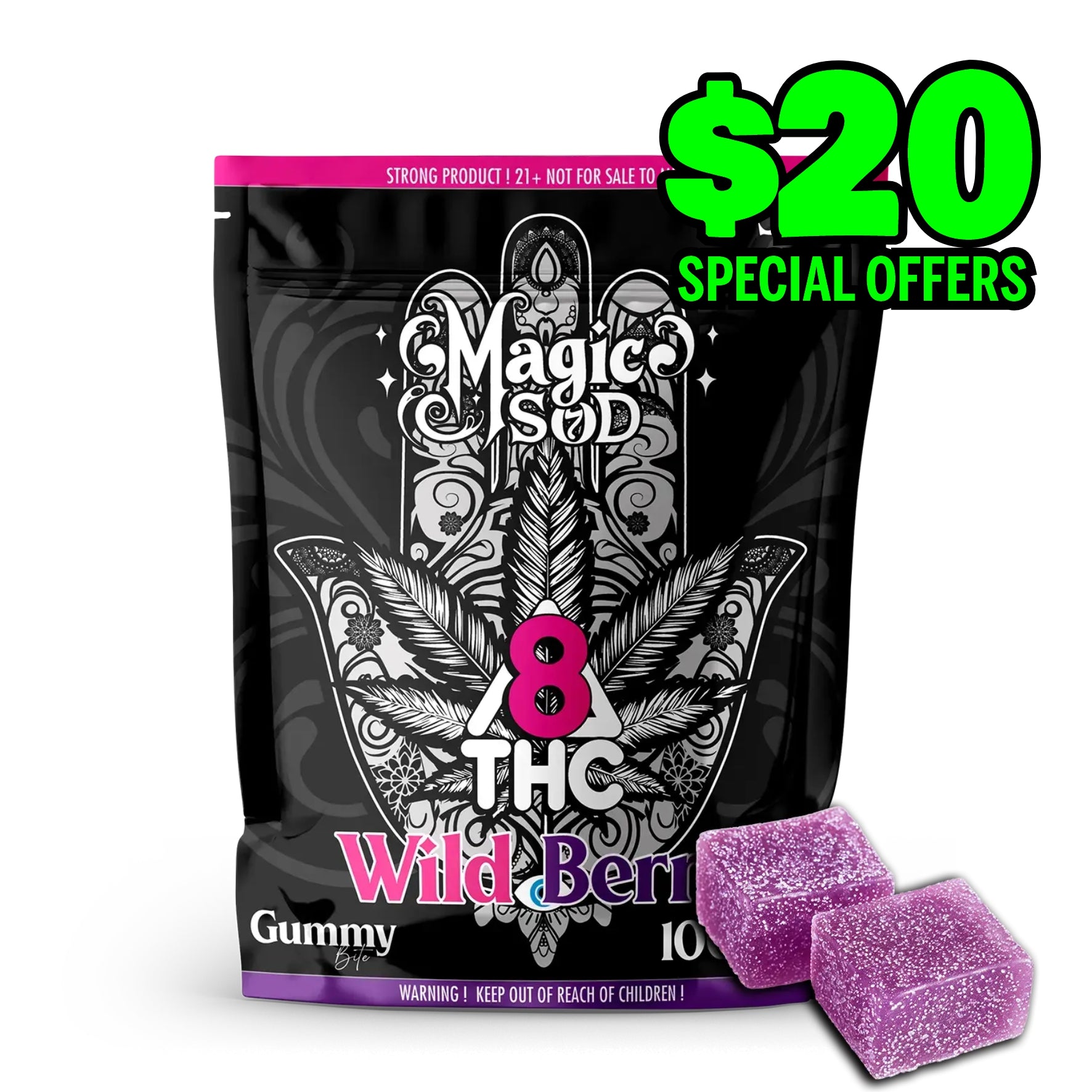 MAGICSOD D8 THC Wild Berry Gummies (5pcs)