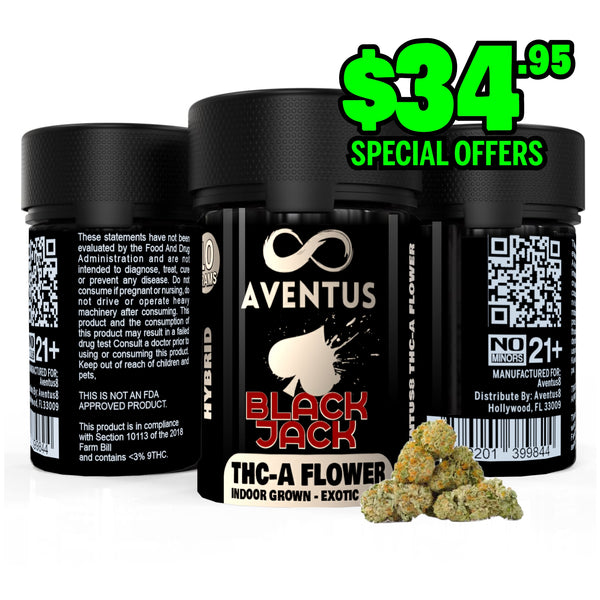AVENTUS8 THC-A FLOWER Black Jack 10g