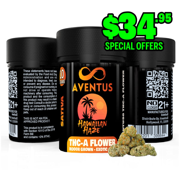 AVENTUS8 THC-A Flower Hawaiian Haze 10g