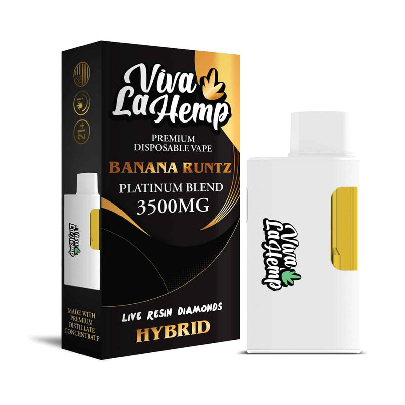 Viva La Hemp Platinum Blend – Disposable Vapes 3.5ML Banana Runtz – Hybrid