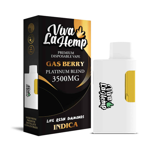 Viva La Hemp Platinum Blend – Disposable Vapes 3.5ML Gas Berry – Indica