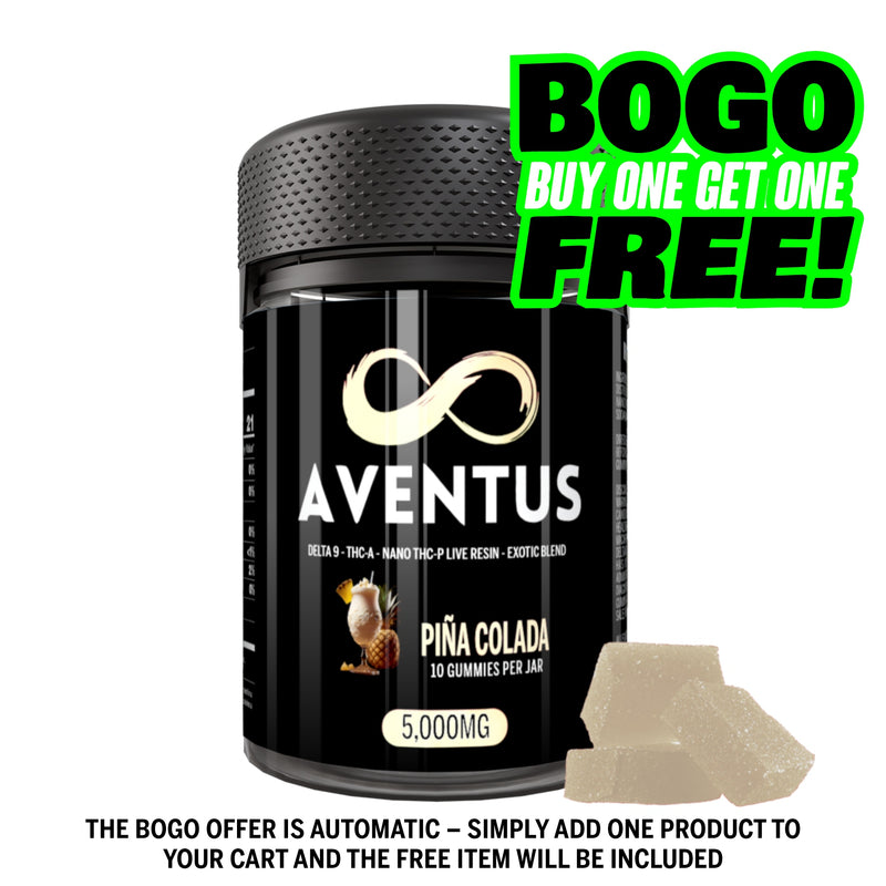 Aventus8 Exotic Blend Gummies – Piña Colada (5000mg, 10ct Jar)