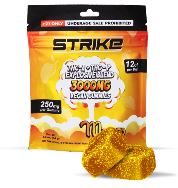 VEGAN GUMMIES  THC-A + THC-P EXPLOSIVE BLEND MANGO