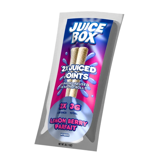 Juice Joints | 2x 1.5G Diamond Infused Hemp Pre Rolls | Lemon Berry Parfait