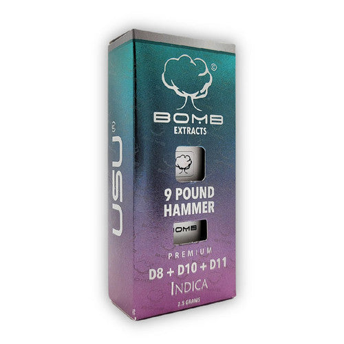 BOMB EXTRACTS (D8, D10, D11) DISPOSABLE VAPE 9 POUND HAMMER - INDICA