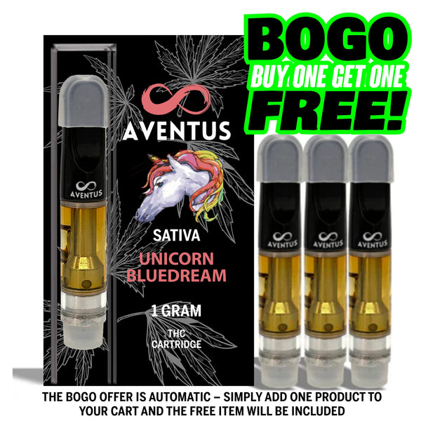 THC UNICORN BLUEDREAM Full Spectrum 510 Thread Vape Cartridge 1000mg 1 gram