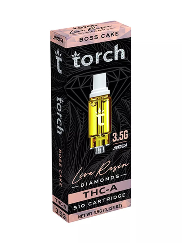 Torch BOSS CAKE THC-A Live Resin Diamonds 510 Cartridge 3.5G INDICA