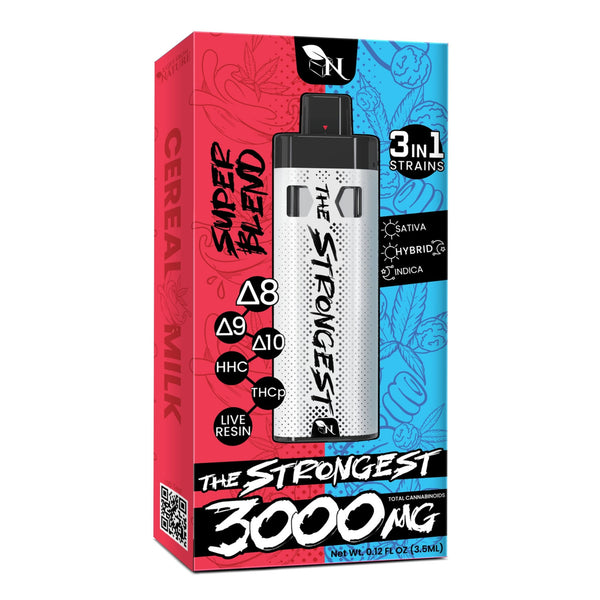 THE STRONGEST - SUPER BLEND THC 3000MG - CEREAL MILK/CRUNCH BERRIES - 3IN1 - Sativa - Hybrid - Inica