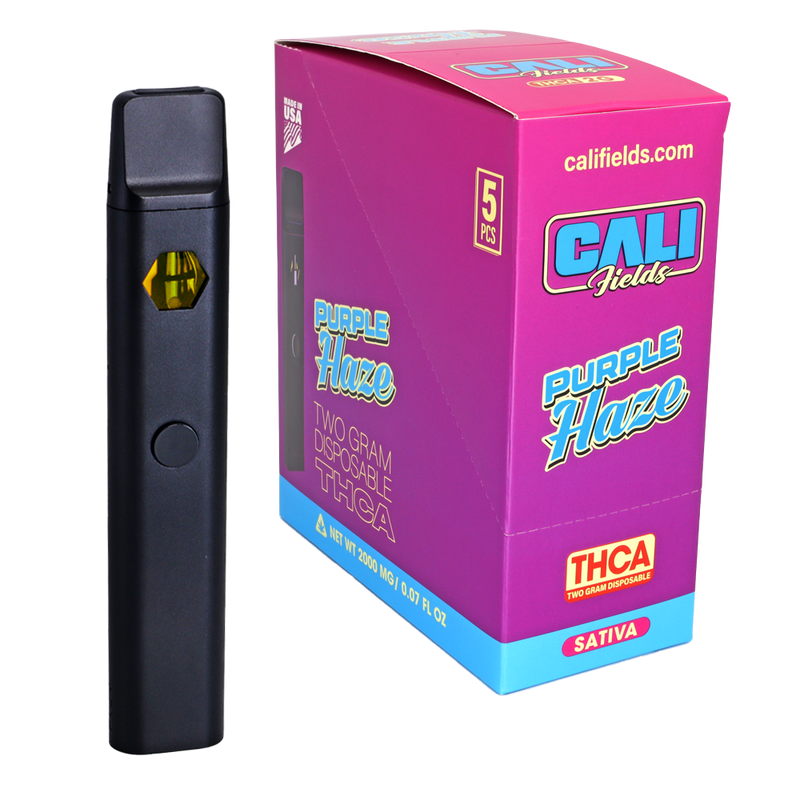 Cali Fields 2 Gram THC-A Disposable Vape Purple Haze (Sativa)