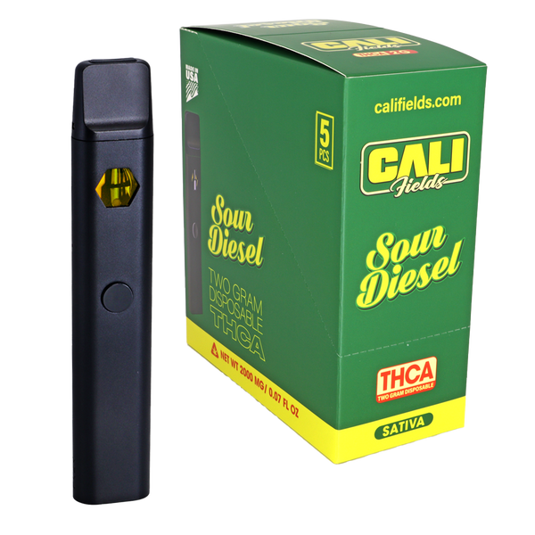 Cali Fields 2 Gram THC-A Disposable Vape  Sour Diesel (Sativa)