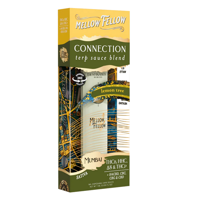 Mellow Fellow Connection Blend - Terp Sauce 1ml Disposable Spinner Vape - Lemon Tree (Sativa)