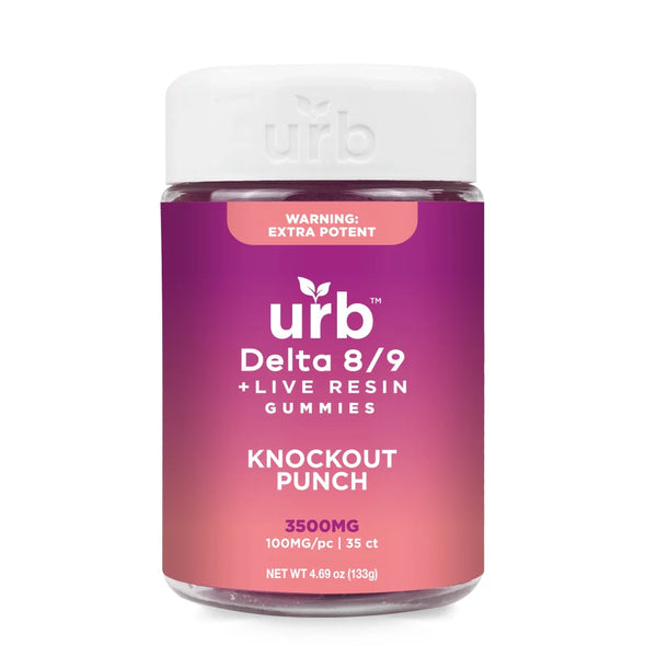 urb Delta D8/D9 THC Gummies - 3500mg  Knockout Punch