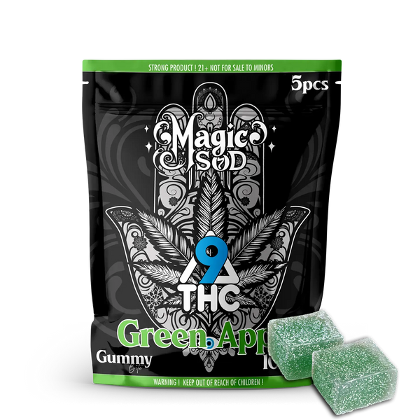 MAGICSOD D9 THC Green Apple Gummies (5pcs)