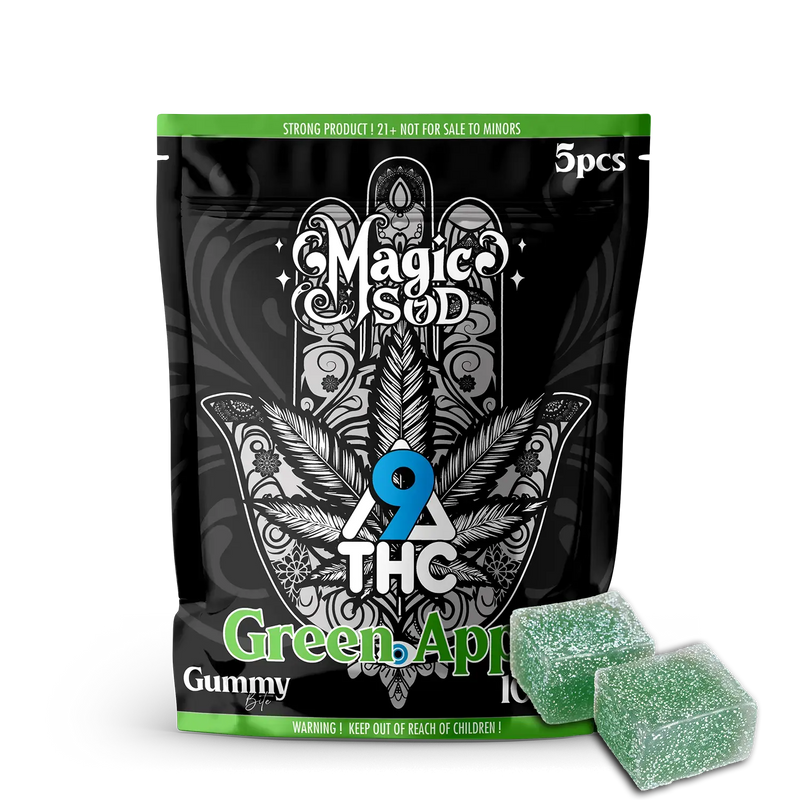 MAGICSOD D9 THC Green Apple Gummies (5pcs)