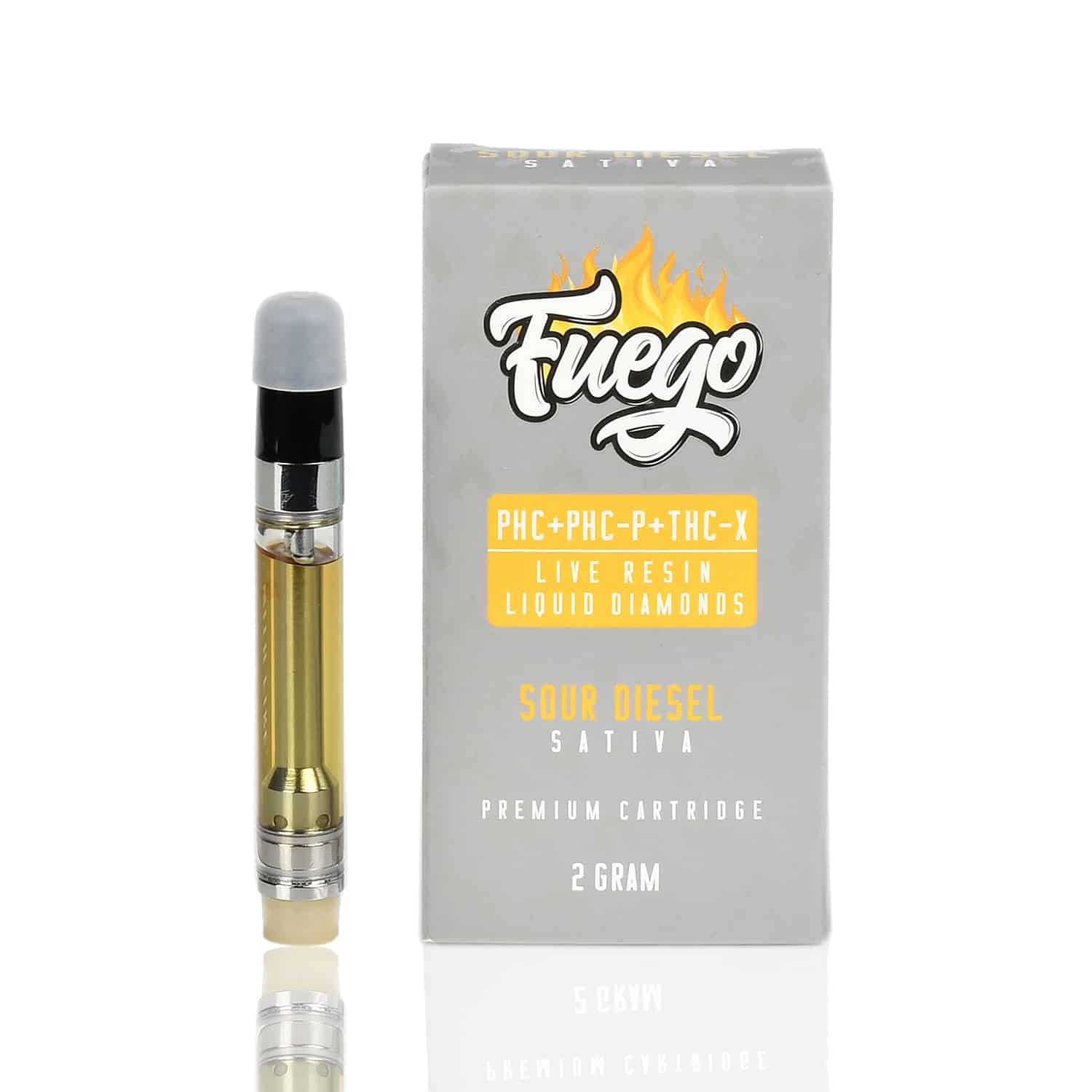 Fuego PHC + PHC-P + THC-X 2G Cartridge - Sour diesel SATIVA