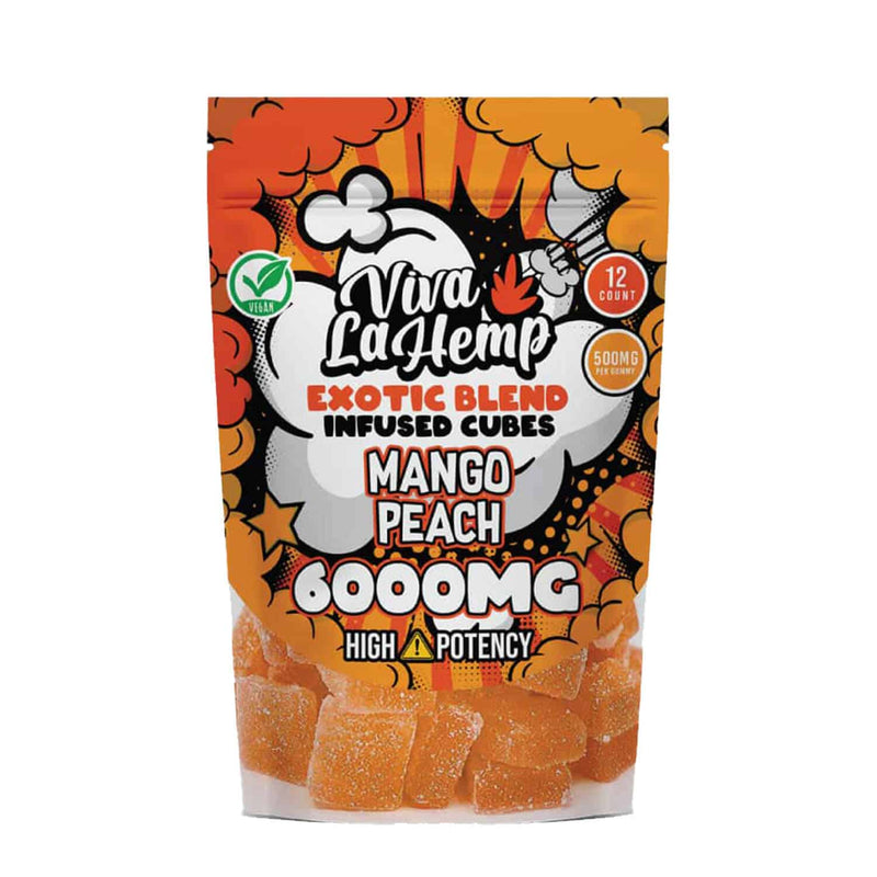 Exotic Blend Infused Cubes – 6000MG Mango peach