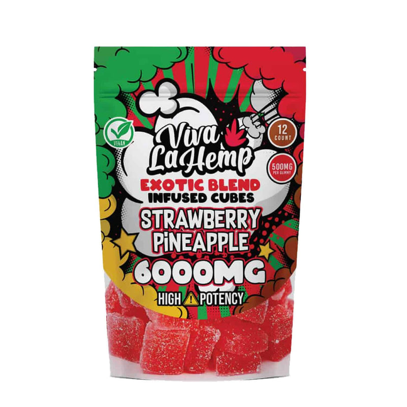 Exotic Blend Infused Cubes – 6000MG Strawberry Pineapple