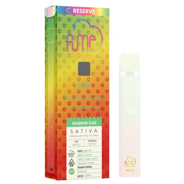 Box of 5 vapes Fume Extracts Reserve HHC 1000mg  Disposable -  Rainbow Glue - Sativa