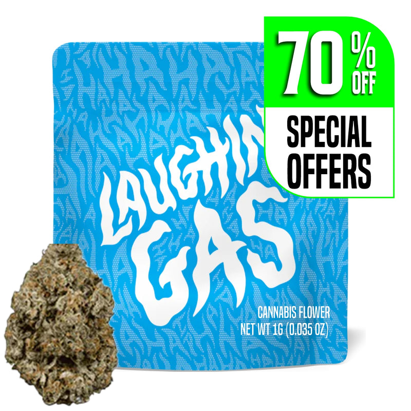 1g THC-A COOKIES Laughing Gas FLOWER SATIVA HYBRID