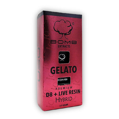 BOMB EXTRACTS (D8 + LIVE RESIN) DISPOSABLE VAPE GELATO - HYBRID