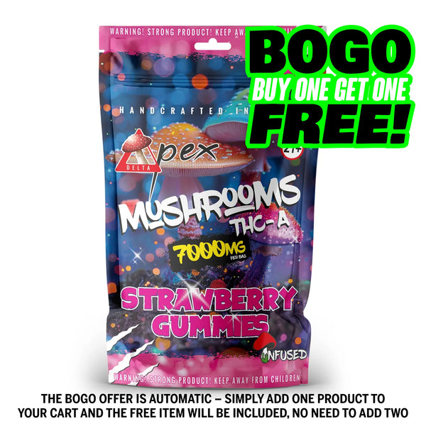 Strawberry Gummies Mushroom THC-A 7,000mg