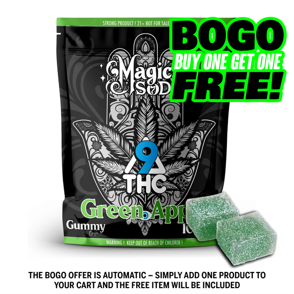 MAGICSOD D9 THC Green Apple Gummies (5pcs)