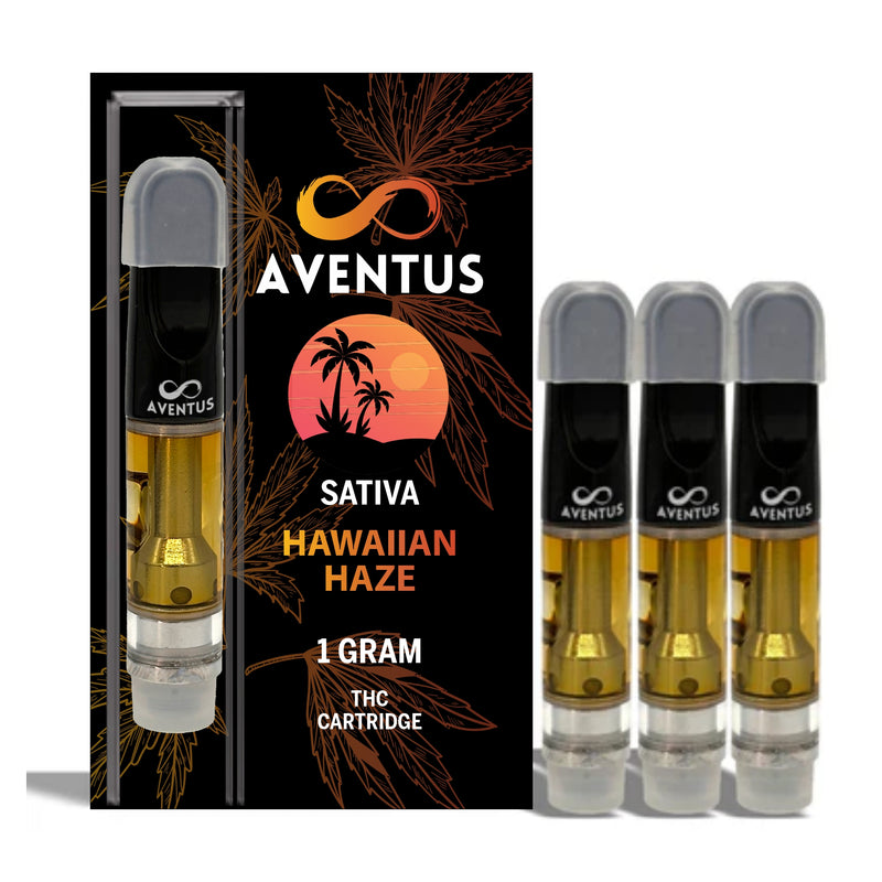 THC HAWAIIAN HAZE Full Spectrum 510 Thread Vape Cartridge 1000mg 1 gram