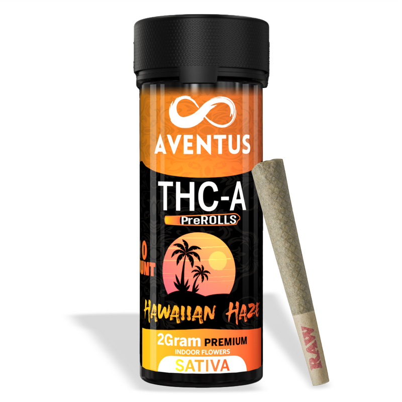 THC-A pre-rolls Jar of 10 x 2G Hawaiian Haze SATIVA