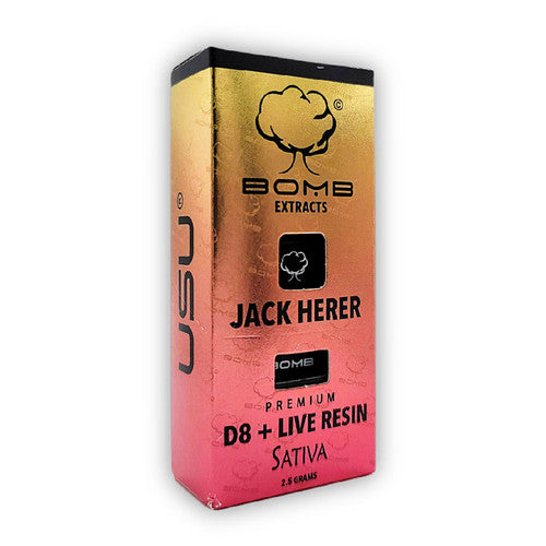 BOMB EXTRACTS (D8 + LIVE RESIN) DISPOSABLE VAPE JACK HERER - SATIVA