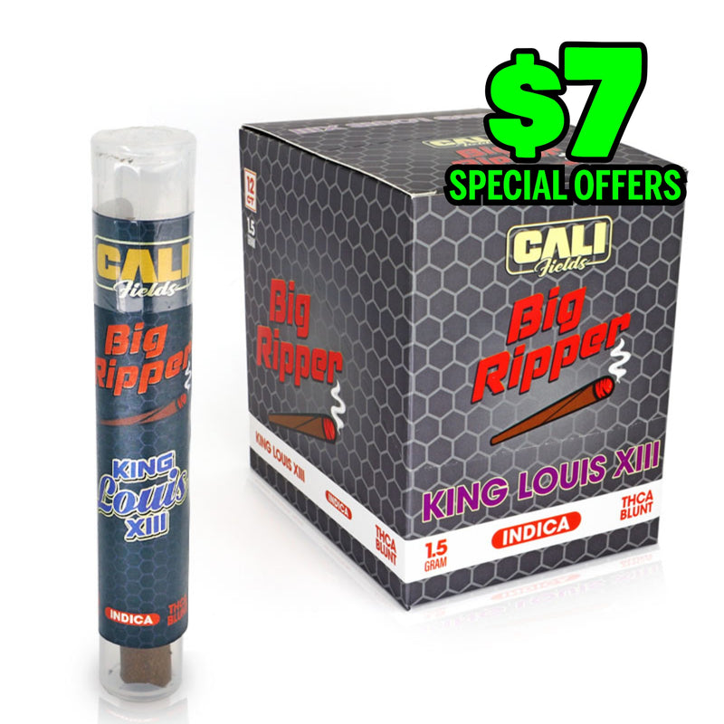Cali Fields Big Ripper THCA Blunt Pre-Rolls 1.5G, King Louis XIII Indica