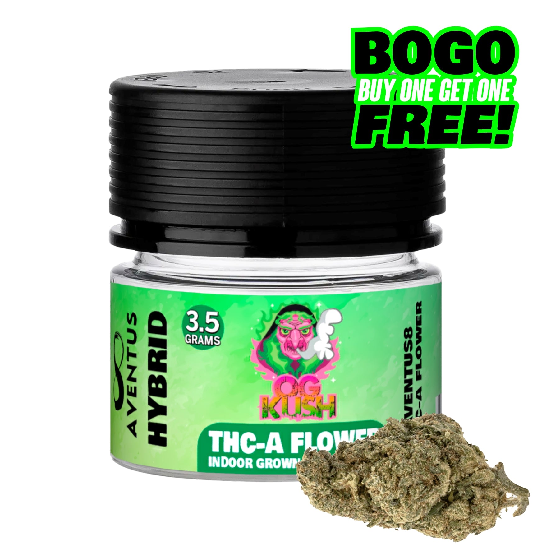 AVENTUS8 THC-A Flower OG KUSH  3.5g - Hybrid