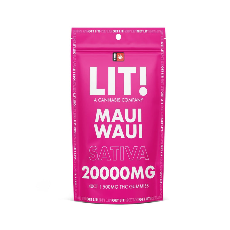 LIT THC Gummies 20000MG 40 Count -   Maui Waui Sativa