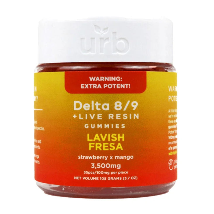 urb Delta D8/D9 THC Gummies - 3500mg  Lavish Fresa