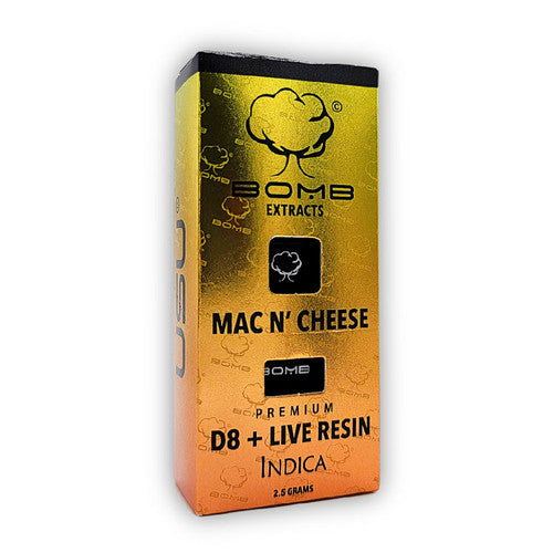 BOMB EXTRACTS (D8 + LIVE RESIN) DISPOSABLE VAPE MAC N´ CHEESE - INDICA