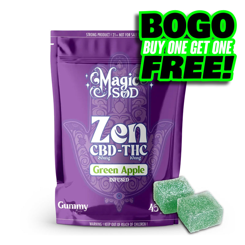 MAGICSOD ZEN CBD-THC GUMMY 450MG - GREEN APPLE