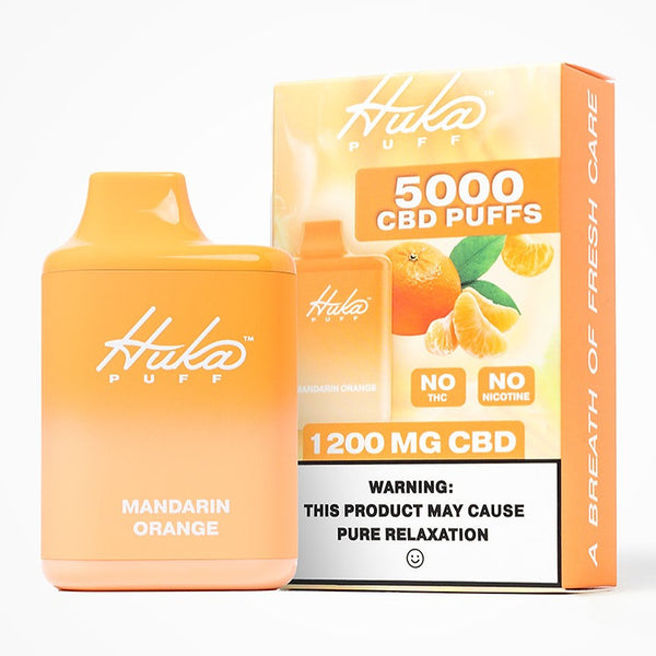 Hukapuff CBD Puff Vape 1200mg - Mandarin Orange - 5000 Puffs
