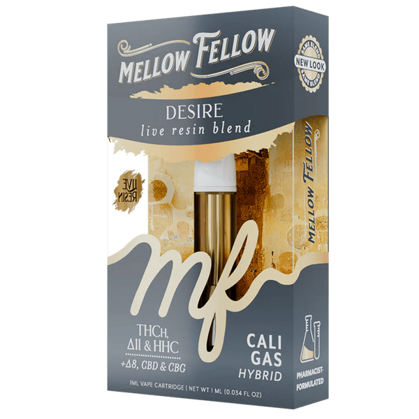 Mellow Fellow Desire Blend 1ml Live Resin Vape Cartridge - Cali Gas (Hybrid)