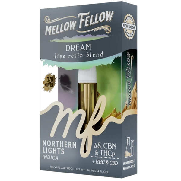 Mellow Fellow Dream Blend 1ml Live Resin Vape Cartridge - Northern Lights (Indica)