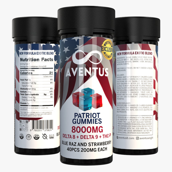 Limited Edition 8000mg Patriot Gummies - Exclusively by Aventus8