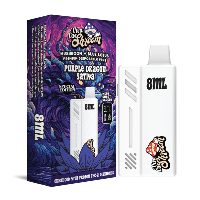 Mushroom + Blue Lotus – Disposable Vape 8ML Purple Dragon – Sativa