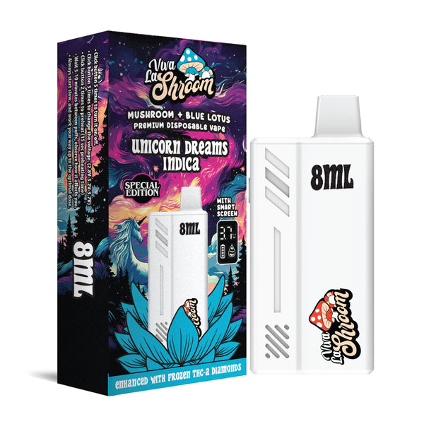 Mushroom + Blue Lotus – Disposable Vape 8ML Unicorn Dream – Indica